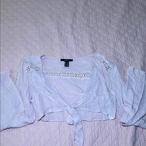 Women's Lavender Lace Detail Top